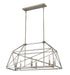 Z-Lite Canada - Six Light Linear Chandelier - Trestle - Antique Silver- Union Lighting Luminaires Decor