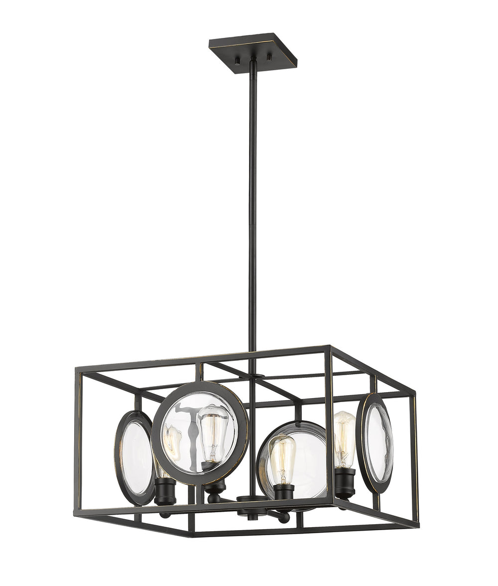 Z-Lite Canada - Four Light Chandelier - Port - Olde Bronze- Union Lighting Luminaires Decor