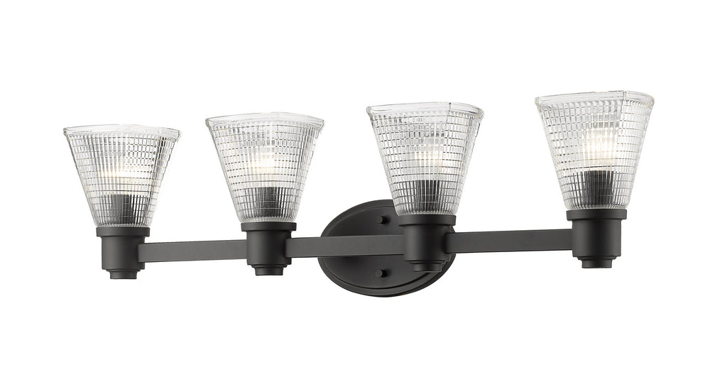 Z-Lite Canada - Four Light Vanity - Intrepid - Bronze- Union Lighting Luminaires Decor