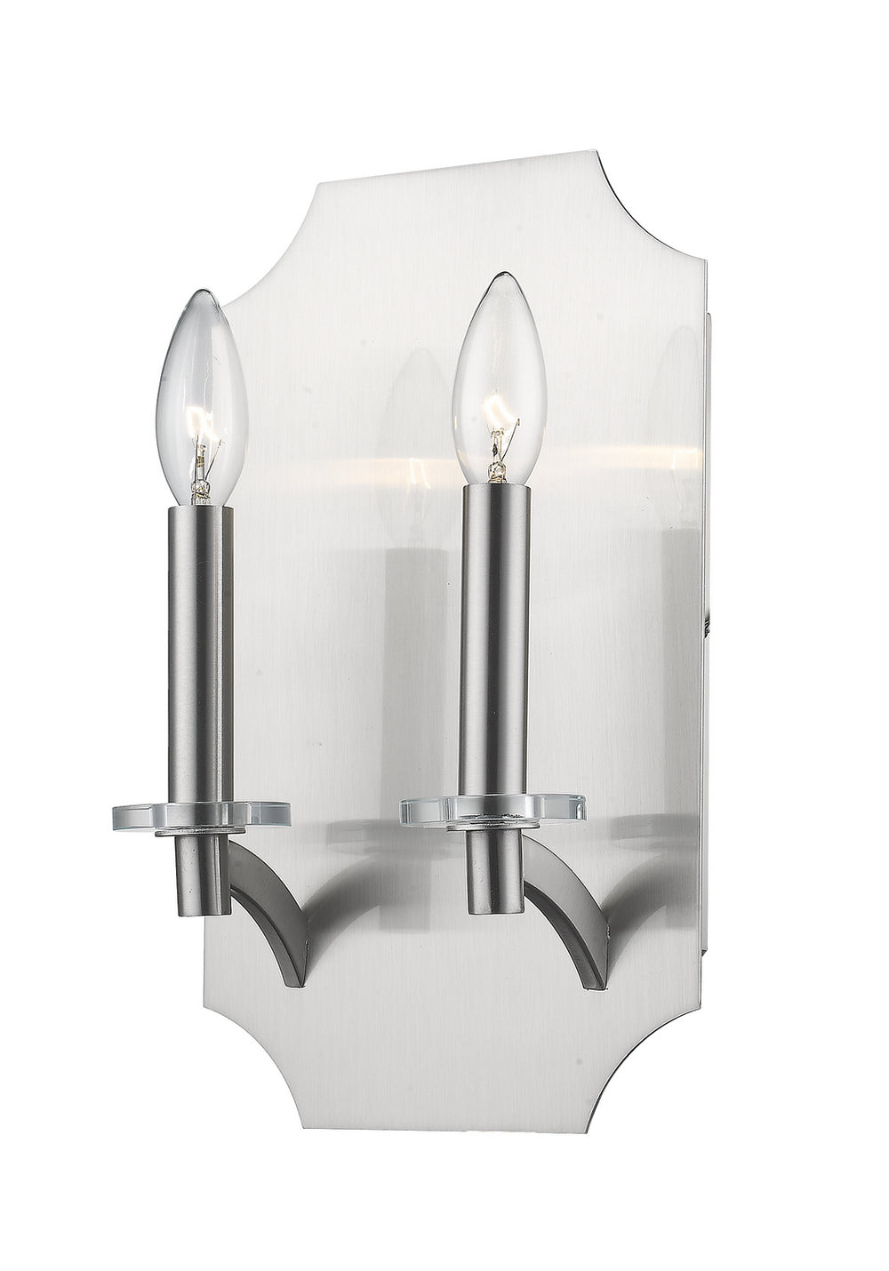 Z-Lite Canada - Two Light Wall Sconce - Zander - Brushed Nickel- Union Lighting Luminaires Decor