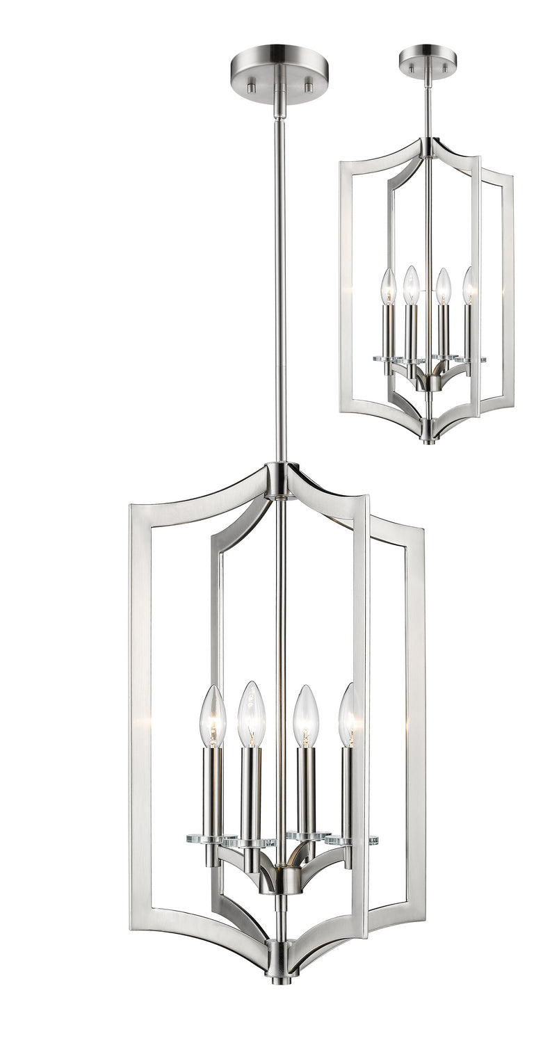 Z-Lite Canada - Four Light Chandelier - Zander - Brushed Nickel- Union Lighting Luminaires Decor