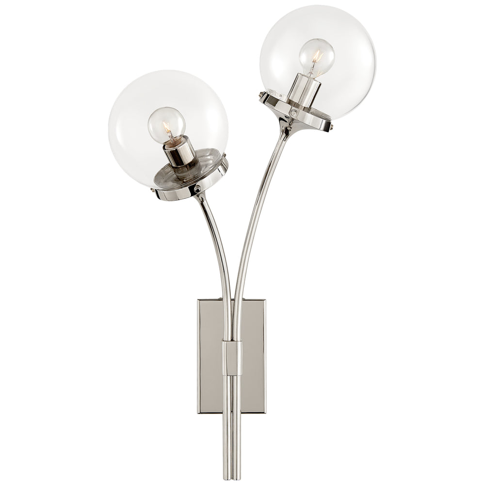 Visual Comfort Signature Canada - Two Light Wall Sconce - Prescott - Polished Nickel- Union Lighting Luminaires Decor