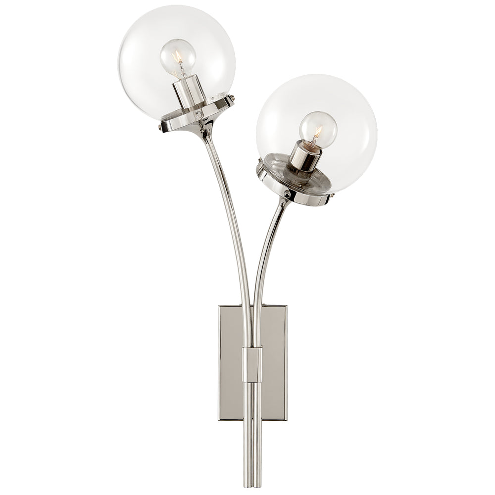 Visual Comfort Signature Canada - Two Light Wall Sconce - Prescott - Polished Nickel- Union Lighting Luminaires Decor