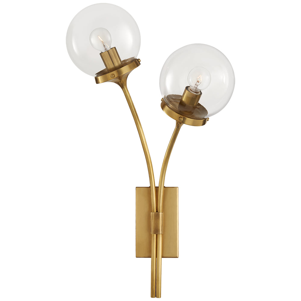 Visual Comfort Signature Canada - Two Light Wall Sconce - Prescott - Soft Brass- Union Lighting Luminaires Decor