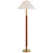 Ralph Lauren Canada - Two Light Floor Lamp - Garner - Natural Brass and Saddle Leather- Union Lighting Luminaires Decor