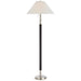 Ralph Lauren Canada - Two Light Floor Lamp - Garner - Polished Nickel and Chocolate Leather- Union Lighting Luminaires Decor