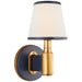 Ralph Lauren Canada - One Light Wall Sconce - Riley - Natural Brass and Navy Leather- Union Lighting Luminaires Decor