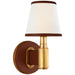Ralph Lauren Canada - One Light Wall Sconce - Riley - Natural Brass and Saddle Leather- Union Lighting Luminaires Decor