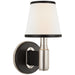 Ralph Lauren Canada - One Light Wall Sconce - Riley - Polished Nickel and Chocolate Leather- Union Lighting Luminaires Decor