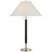 Ralph Lauren Canada - Two Light Table Lamp - Garner - Polished Nickel and Chocolate Leather- Union Lighting Luminaires Decor