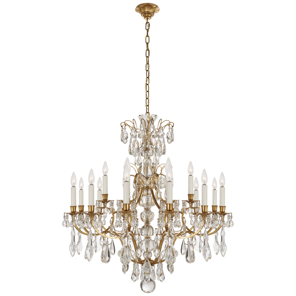 Ralph Lauren Canada - 18 Light Chandelier - Antoinette - Natural Brass and Crystal- Union Lighting Luminaires Decor