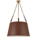Ralph Lauren Canada - Three Light Pendant - Karlie - Natural Brass and Saddle Leather- Union Lighting Luminaires Decor