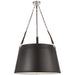 Ralph Lauren Canada - Three Light Pendant - Karlie - Polished Nickel and Chocolate Leather- Union Lighting Luminaires Decor