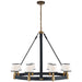 Ralph Lauren Canada - Eight Light Chandelier - Riley - Natural Brass and Navy Leather- Union Lighting Luminaires Decor