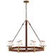 Ralph Lauren Canada - Eight Light Chandelier - Riley - Natural Brass and Saddle Leather- Union Lighting Luminaires Decor