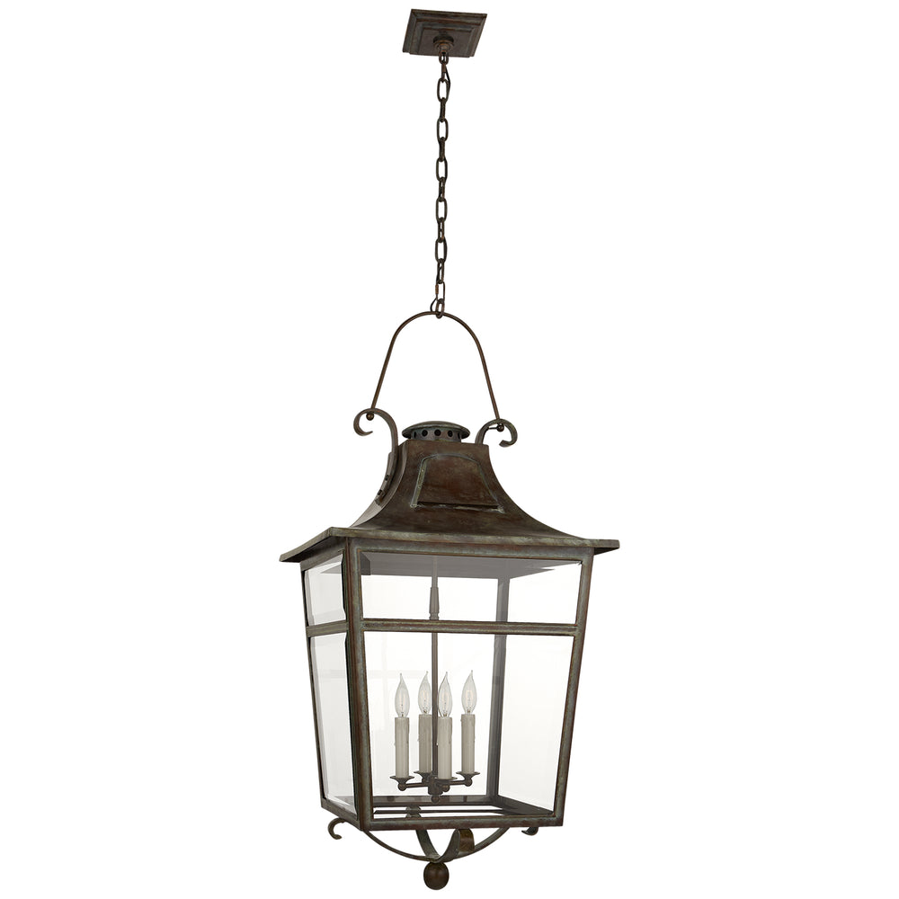 Ralph Lauren Canada - Four Light Lantern - Carrington - Weathered Verdigris- Union Lighting Luminaires Decor