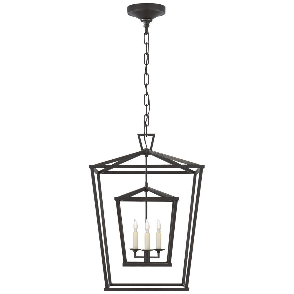 Visual Comfort Signature Canada - Three Light Lantern - Darlana Double Cage - Aged Iron- Union Lighting Luminaires Decor