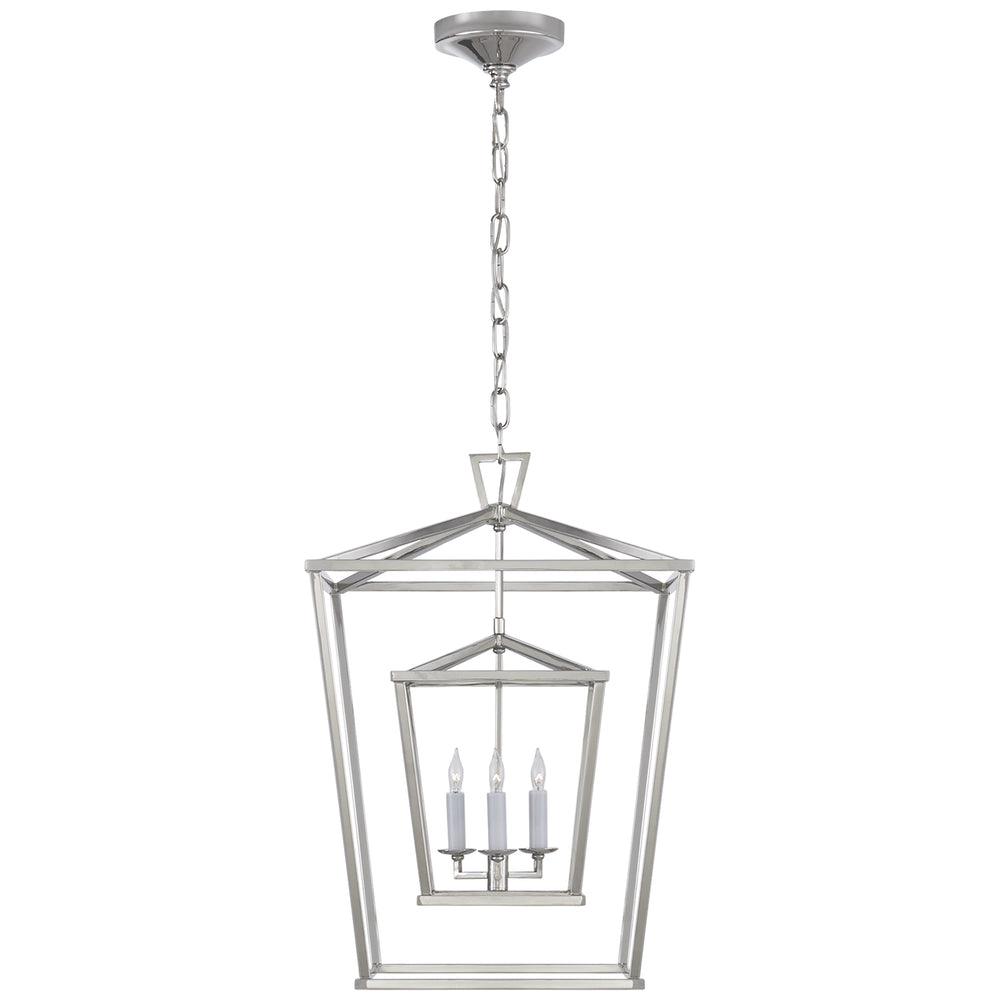Visual Comfort Signature Canada - Three Light Lantern - Darlana Double Cage - Polished Nickel- Union Lighting Luminaires Decor