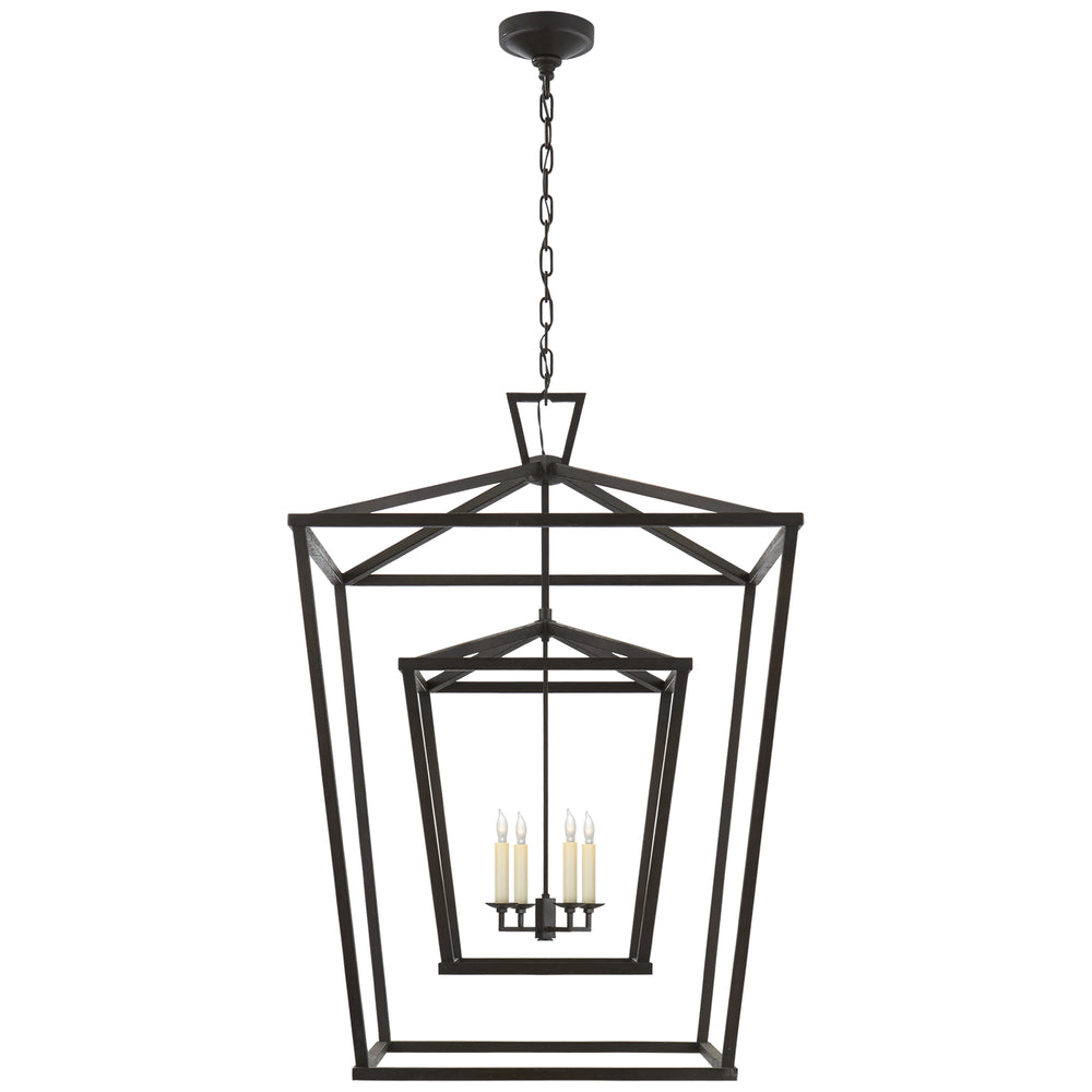 Visual Comfort Signature Canada - Four Light Lantern - Darlana Double Cage - Aged Iron- Union Lighting Luminaires Decor