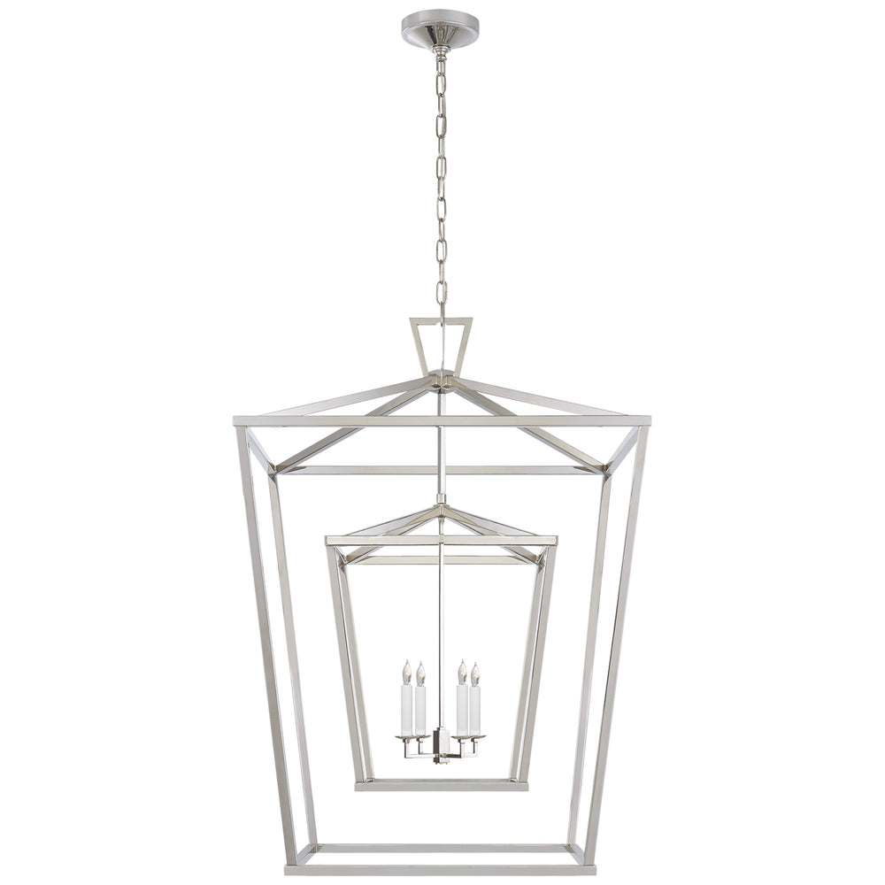 Visual Comfort Signature Canada - Four Light Lantern - Darlana Double Cage - Polished Nickel- Union Lighting Luminaires Decor