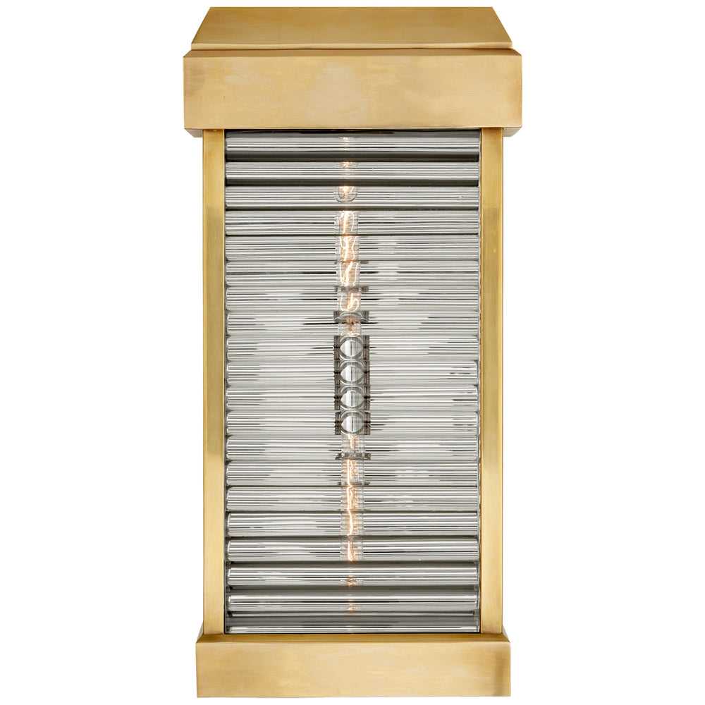 Visual Comfort Signature Canada - Two Light Outdoor Wall Lantern - Dunmore - Antique-Burnished Brass- Union Lighting Luminaires Decor