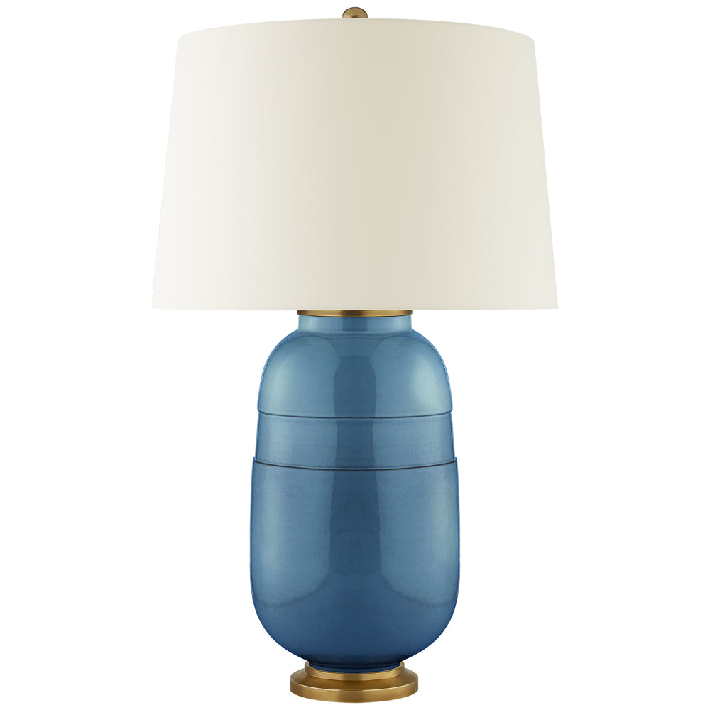 Visual Comfort Signature Canada - One Light Table Lamp - Newcomb - Aqua Crackle- Union Lighting Luminaires Decor