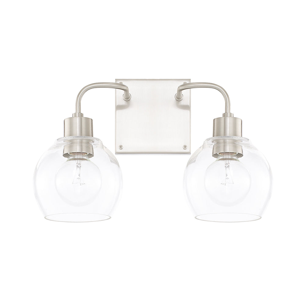 Capital Lighting - Two Light Vanity - Tanner - Brushed Nickel- Union Lighting Luminaires Decor