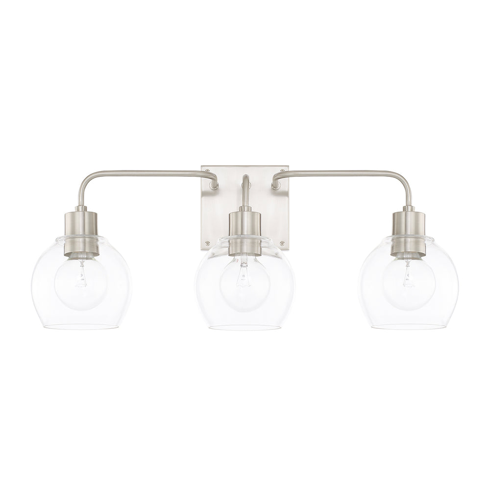 Capital Lighting - Three Light Vanity - Tanner - Brushed Nickel- Union Lighting Luminaires Decor