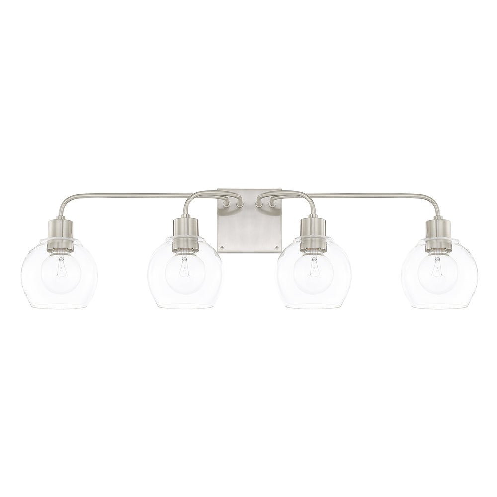 Capital Lighting - Four Light Vanity - Tanner - Brushed Nickel- Union Lighting Luminaires Decor