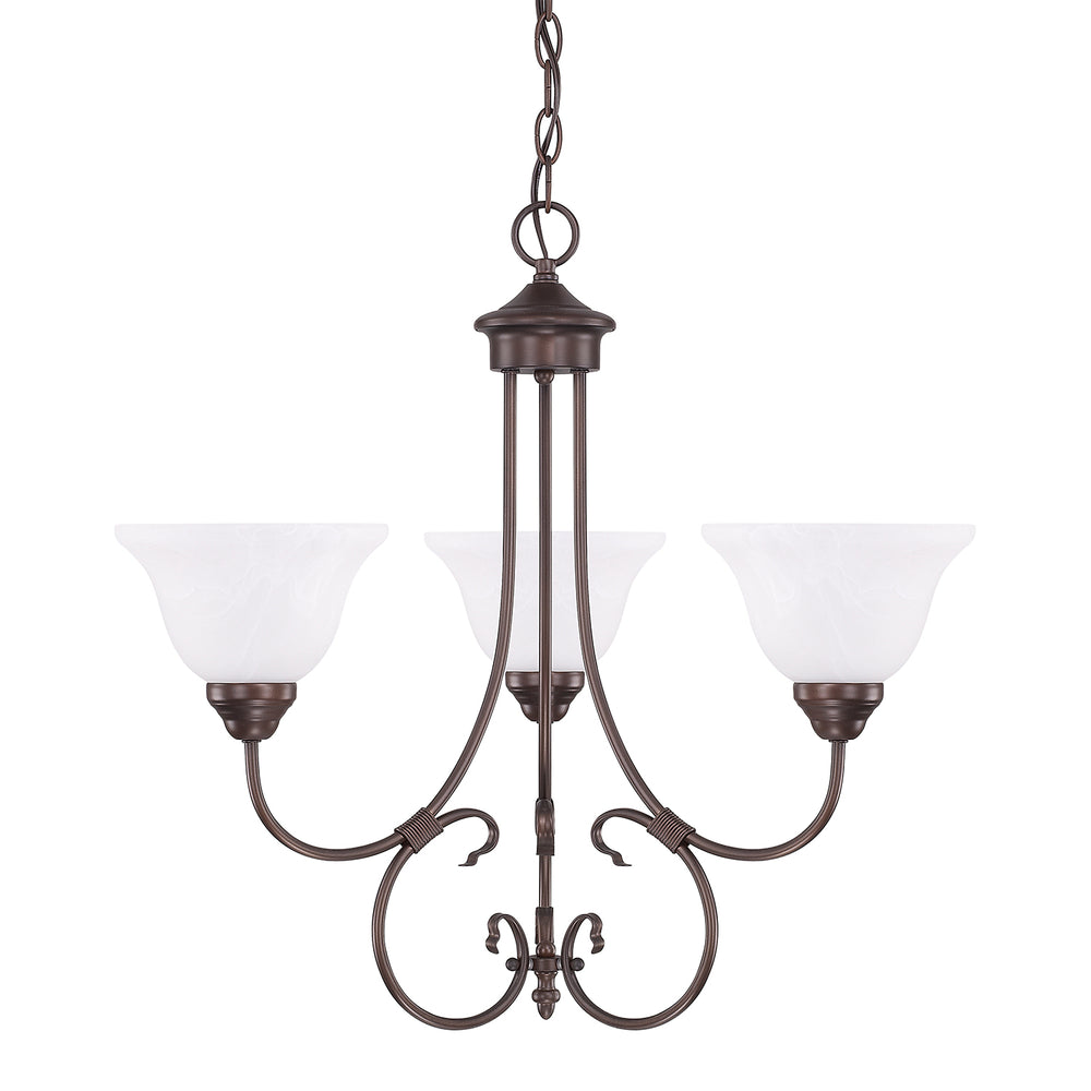 Capital Lighting - Three Light Chandelier - Hometown - Bronze- Union Lighting Luminaires Decor