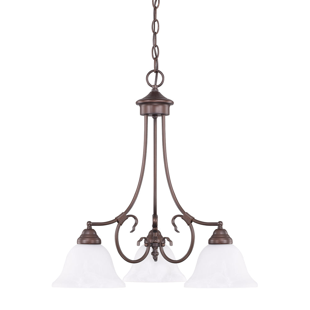 Capital Lighting - Three Light Chandelier - Hometown - Bronze- Union Lighting Luminaires Decor