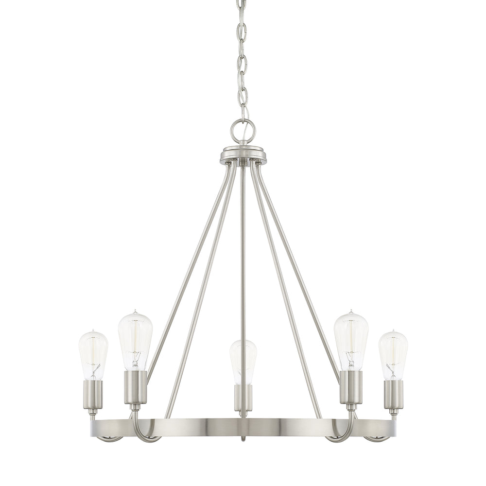 Capital Lighting - Five Light Chandelier - Tanner - Brushed Nickel- Union Lighting Luminaires Decor