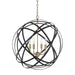 Capital Lighting - Four Light Pendant - Axis - Aged Brass and Black- Union Lighting Luminaires Decor