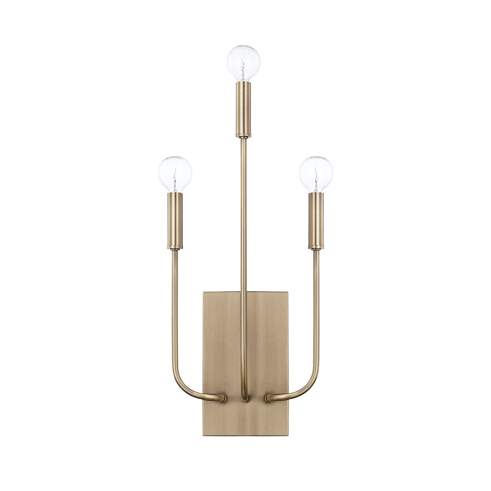 Capital Lighting - Three Light Wall Sconce - Zander - Aged Brass- Union Lighting Luminaires Decor
