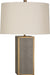 Robert Abbey - One Light Table Lamp - Anna - Faux Brown Snakeskin Wrapped Base w/Aged Brass- Union Lighting Luminaires Decor