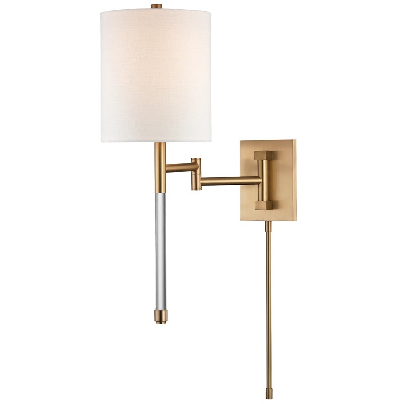 Hudson Valley Canada - One Light Wall Sconce - Englewood - Aged Brass- Union Lighting Luminaires Decor