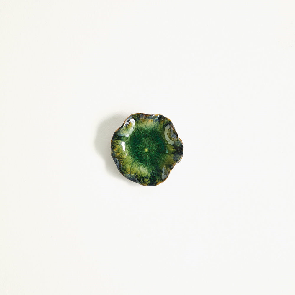 Free Formed Lily Plate Green