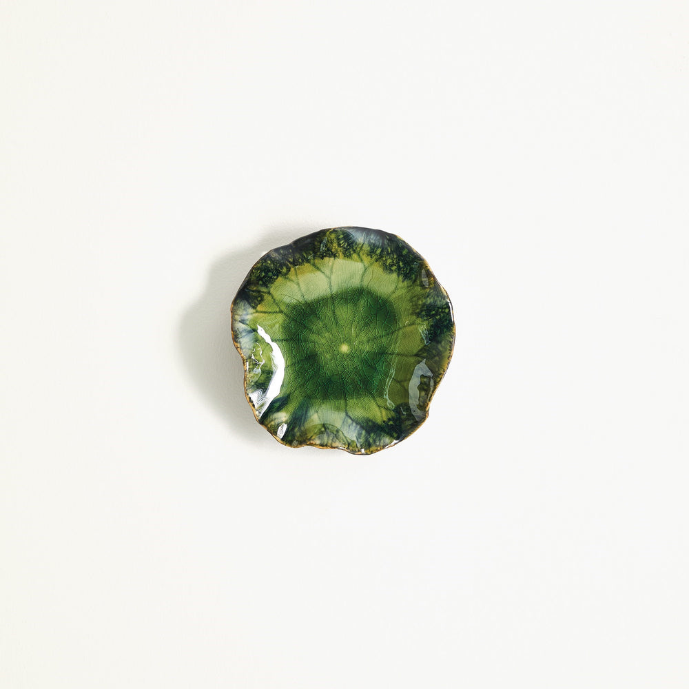 Free Formed Lily Plate Green