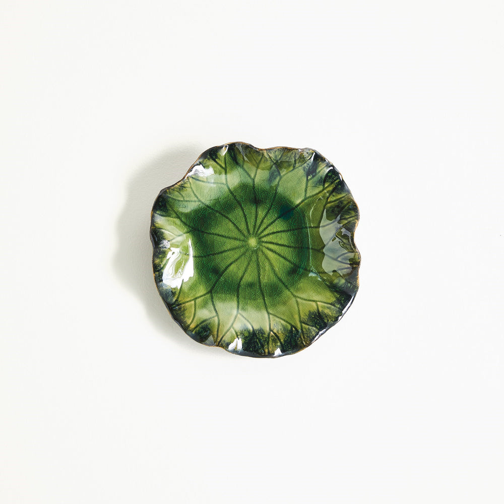 Free Formed Lily Plate Green