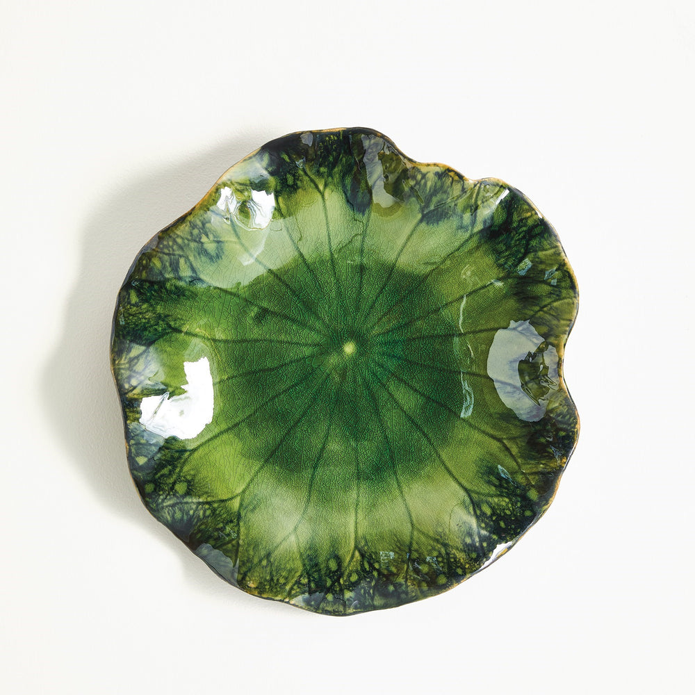 Free Formed Lily Plate Green