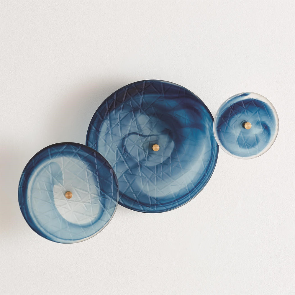 S/3 Crosshatched Wall Discs