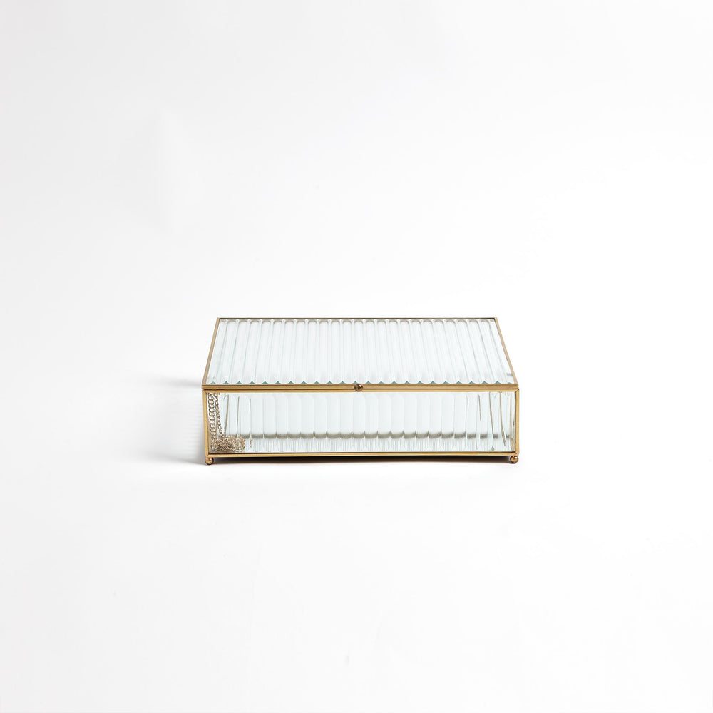 Reeded Glass Boxes Clear