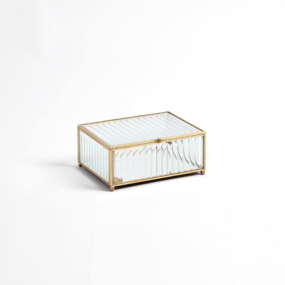 Reeded Glass Boxes Clear