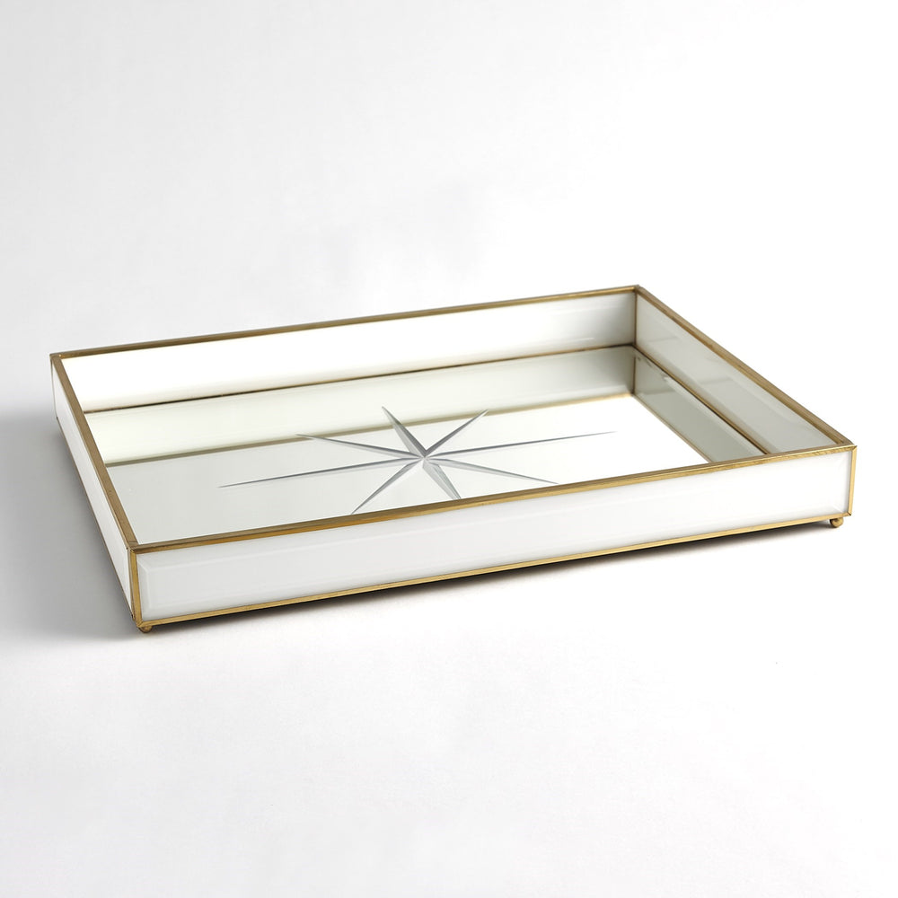 Compass Rose Tray Brass