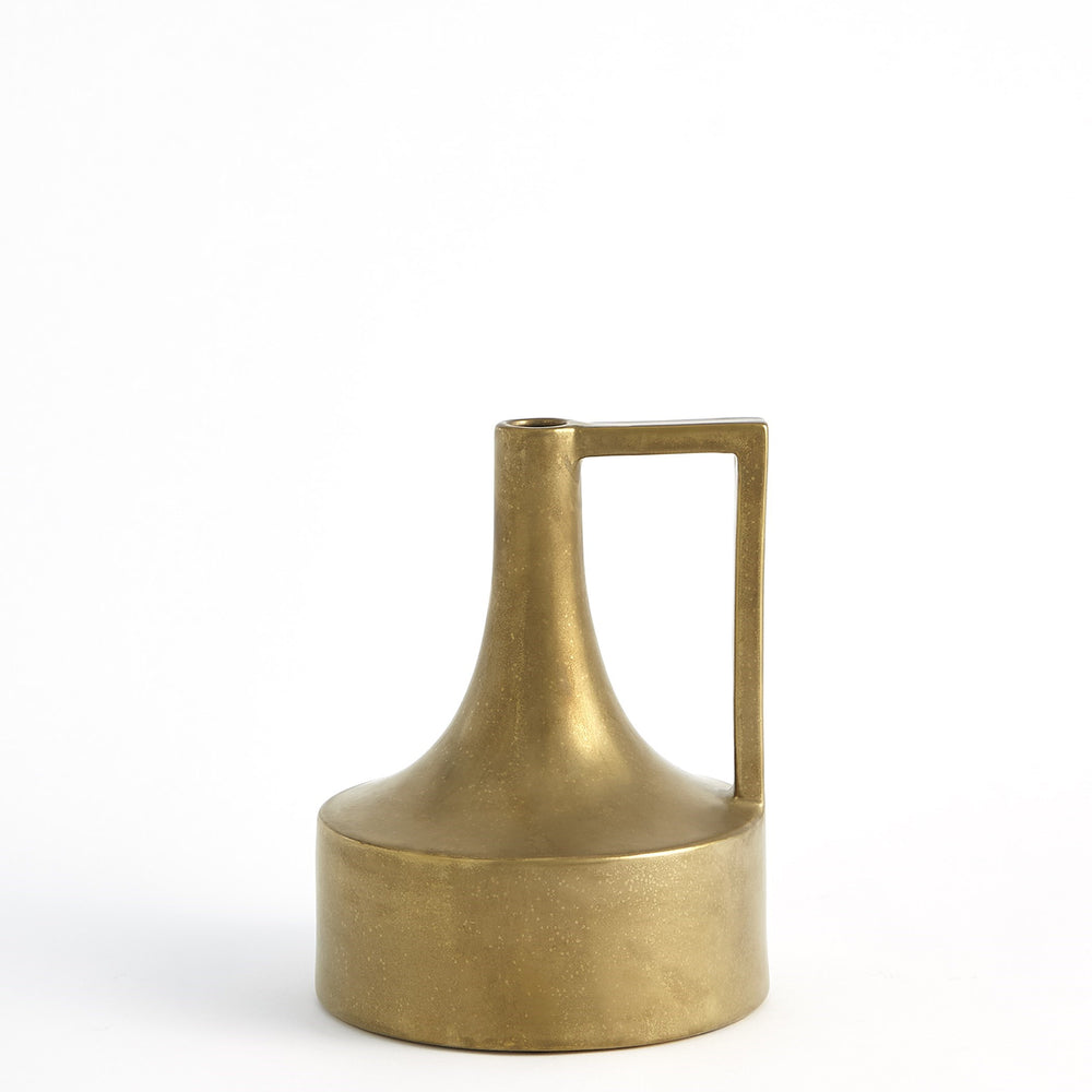 Short Neck Handle Vases Gold