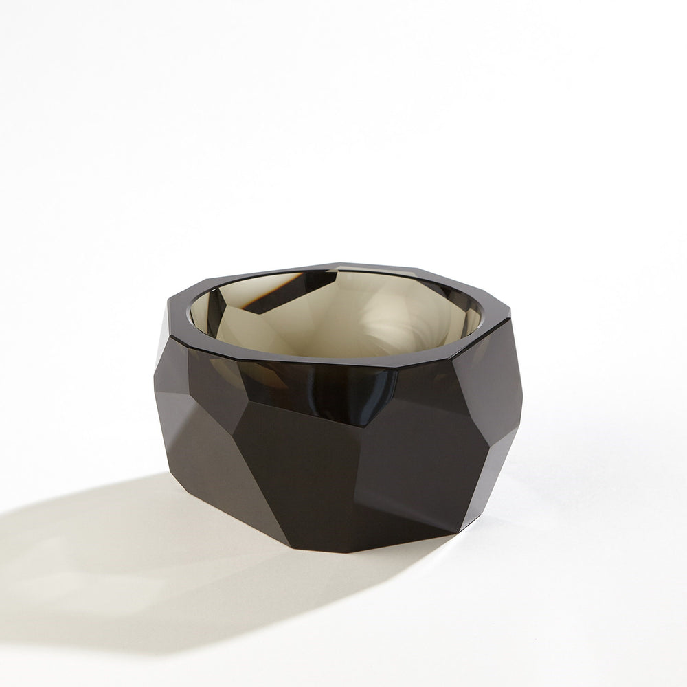 Multi Facet Crystal Bowl Grey