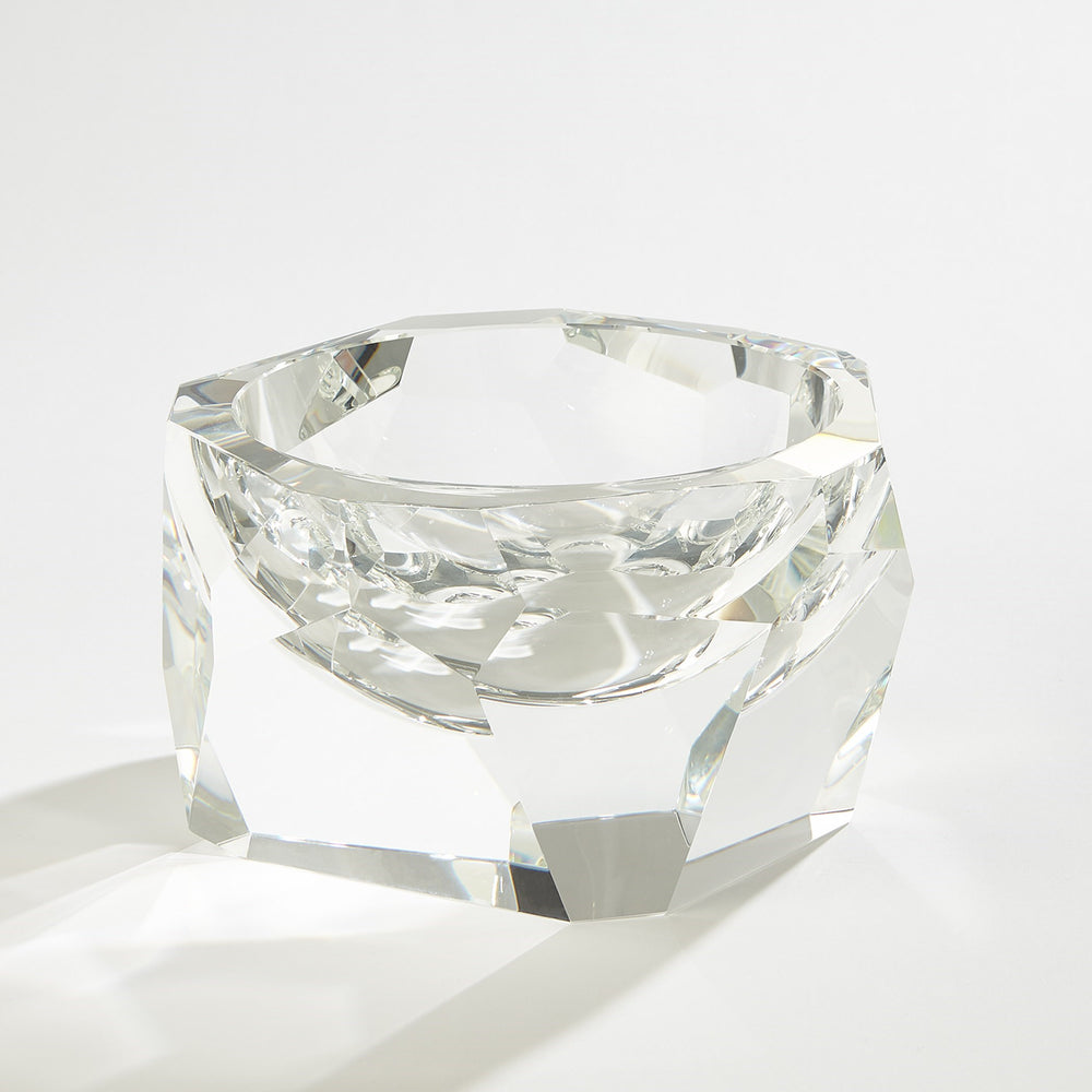 Multi Facet Crystal Bowl Clear
