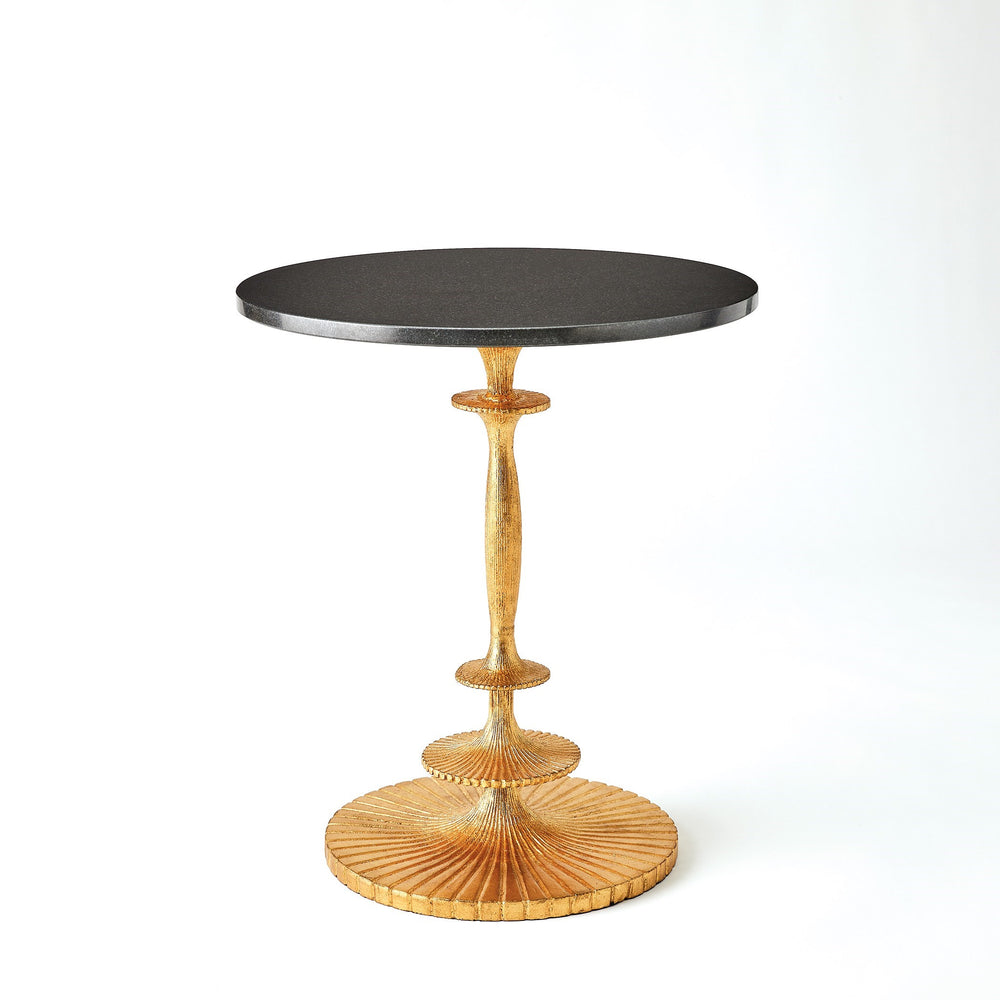 Fluted Side Tables Gold Leaf