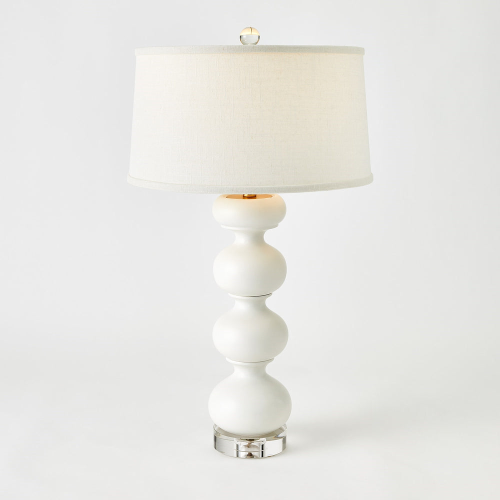 Lampe à bulbe empilée blanche