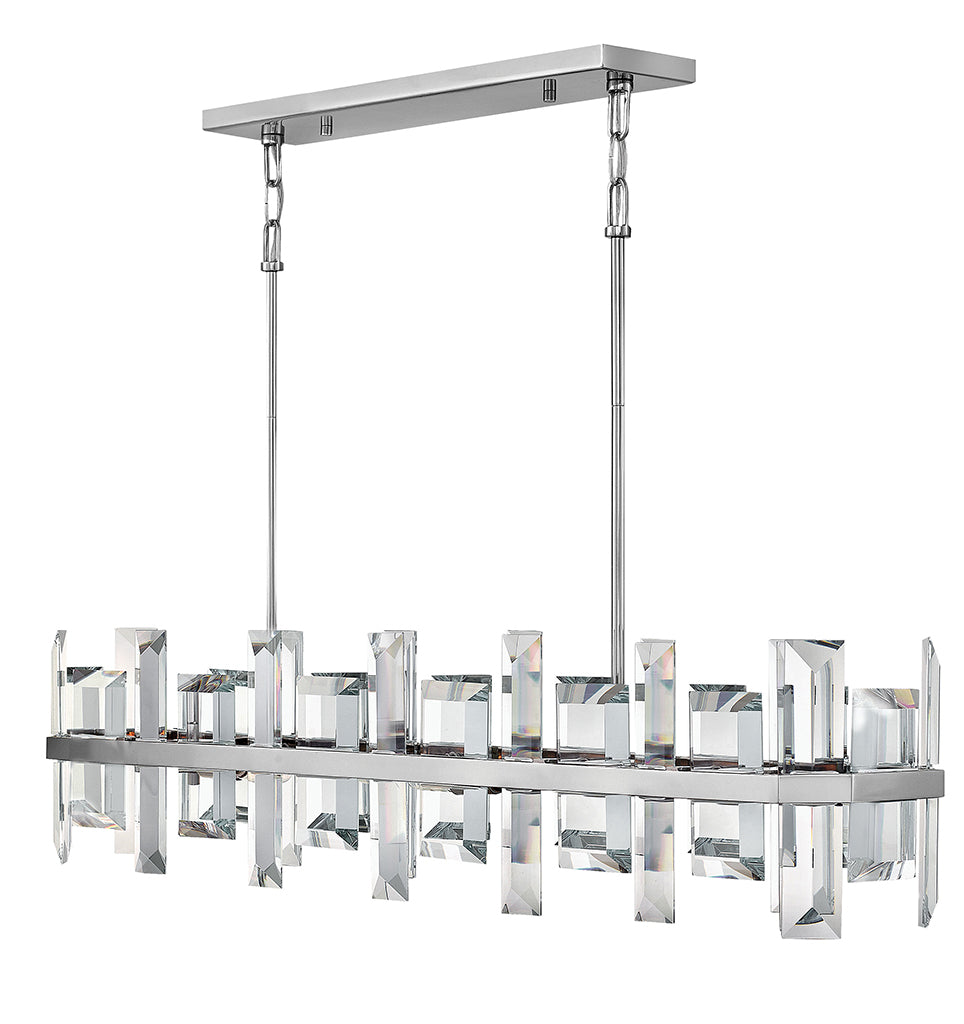 Fredrick Ramond Canada - LED Linear Chandelier - Odette - Polished Nickel- Union Lighting Luminaires Decor